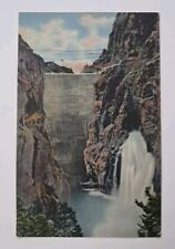 VTG Linen Postcard: Shoshone Dam, Shoshone Canyon, Cody Way To YELLOWSTONE picture