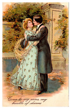 Antique Come To My Arms, My Bundle Of Charms, Love, Postcard picture