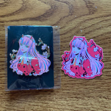 Darling in the Franxx Code:002 Zero Two Nuwa Enamel Pin and Sticker Patron Excl. picture