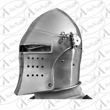 18GA Medieval Barbuta Helmet Great Knight Templar Helmet Spartan picture