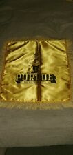 Rare Vintage Purdue Boilermakers Satin Sweetheart Throw Pillow Cover Fringe EUC picture