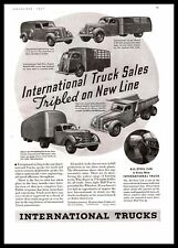 1937 International Harvester Model D-3 & D-300 Dump Truck All-Steel Cab Print Ad picture