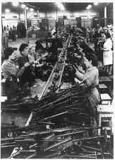Sten gun production on the belt,Assembly Line,Britain's sub-machine gun,c1954 picture