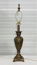 Vintage Kaeder Table Lamp With Metal Decorative Base Gold & Brown 35” Tall picture