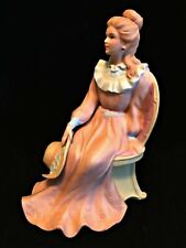 HOMCO Figurine #1439 Courtney's Dream Lady Sitting Holding Hat Porcelain 7
