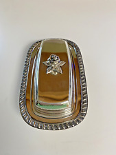 Vintage FB Rogers Silver Co Silver on Copper Butter Dish w/Insert 1905 picture