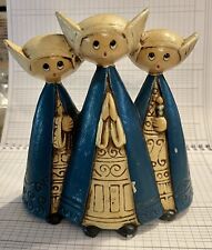 Vintage 60s or 70s Singing Christmas Carolers Nuns Trio Made in Japan Chalkware picture