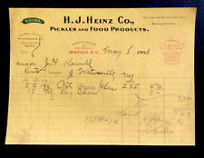 1903 Bill Head Buffalo New York H J Heinz Co pickles food products #b10 picture