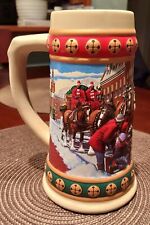 Anheuser Busch 1993 Budweiser Hometown Holiday Stein C.O.A. Excellent Condition  picture
