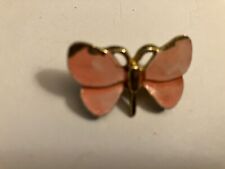 VINTAGE ESTATE SMALL ORANGE BUTTERFLY FIGURAL   BROOCH SCATTER PIN picture