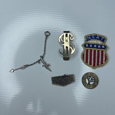 F Mixed Lot Junk Drawer Vtg Retro Random Seagull Dollar Sign Clip Tree Patch picture