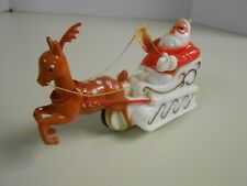 Vintage Elmar Santa and Sleigh with Reindeer Friction Toy picture
