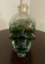 Glass Art Transparent Green Halloween Decoration Skull picture