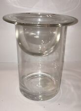 Clear Glass Hurricane with Glass Candle Holder Insert. picture