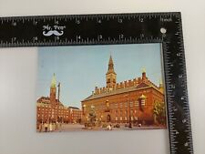 Vintage Color Postcard, Copenhagen Denmark City Hall Town Square   picture