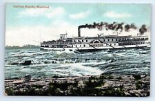 S.S. SOVEREIGN Running Lachine Rapids Near Montreal Postcard c.1905 Unused picture