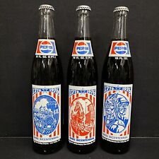 Pepsi Cola Ohio Bicentennial Complete Set Of 3 Collectors Bottles 1776-1976 NEW picture