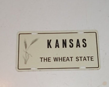 ANTIQUE OLD VINTAGE KANSAS LICENSE PLATE BOOSTER THE WHEAT STATE GRAPHICS picture
