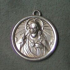 Vintage Sterling Silver Jesus Religious Medal Signed INFINITY Mary Baby Pendant picture