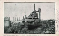 Jackson Ohio Iron Furnaces Strickland Ironworks Train Eifort Cancel Postcard E10 picture