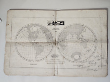 RARE FIDEL CASTRO + CAMILO CIENFUEGOS + RAUL CASTRO AUTOGRAPH MAP SIGNED 1959 picture