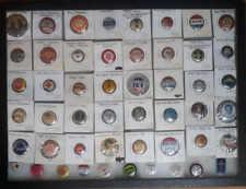 Lot Of 50 Nice Antique / Vintage Buttons Pinbacks Political Advertising Military picture