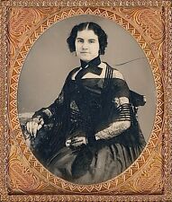 Pretty Young Lady New Orleans, Louisiana Identified 1/6 Plate Daguerreotype T321 picture