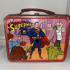 1967 Vintage Superman Metal Lunchbox Lunch Box Matching Thermos picture