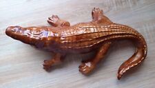 Vintage Crocodile Alligator Figurine 15'' picture