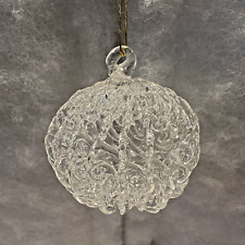Vintage 1960s Spun Glass Hanging Round Ornament 2