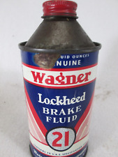 Vintage 1960's Wagner Lockheed Brake Fluid empty metal oil can picture