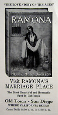 Vintage Old Town San Diego CA Travel Brochure Ramona's Marriage Place 1930-40s picture