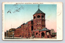 c1908 DB Postcard Boston MA Massachusetts Mechanics Building Made in Germany picture