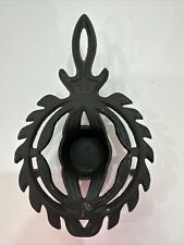 Vintage Cast Iron Candle Holder Stamped Japan picture