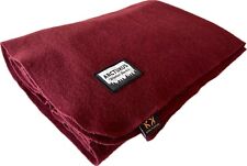Arcturus Twin Size Burgundy Red Wool Blend Blanket 64 X 88 Throw Camping Woolen picture