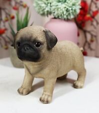 Ebros Realistic Adorable Fawn Pug Puppy Dog Figurine 5
