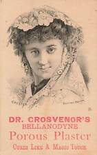 1880s-90s Dr Grosvenors Poros Plaster Bellanodyne Woman Quack Medicine P296 picture
