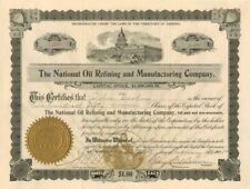 National Oil Refining and Manufacturing Co. - Stock Certificate - Oil Stocks and picture
