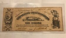 1861 Corporation of Fredericksburg Virginia, $2, XF/ AU , Scarce WW2  item picture