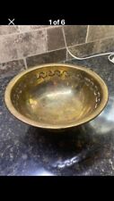 Vintage Brass Bowl On Pedestal  picture