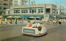 Atlantic City New Jersey NJ boardwalk Rolling Chairs tram car Postcard picture