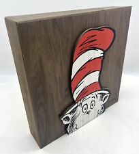 Dr. Seuss Designs “Cat In The Hat” Dr Seuss Wooden Picture, Wall Art  9”x9” picture