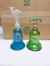 Avon Vintage Bottles Lot If 2  Green Bell & Midnight Glow Deer Blue Empty picture