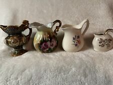 VTG Miniature Water Pitchers (Lot of 4)  GREAT DISPLAY ASSORTMENT picture