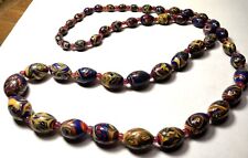 Rare Antique Venetian Fancy Swirled Beads Beaded Necklace picture