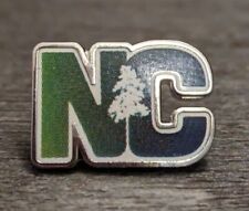 NC State Of North Carolina Pine Tree Green & Blue Souvenir Lapel Pin picture