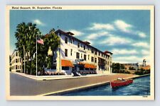 Postcard Florida St Augustine FL Hotel Bennett 1940s Unposted Linen picture