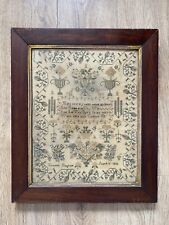 Antique Early Victorian Embroidery Sampler Suranah 1838 picture