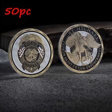 50pc St Michael Police Officer Badge Patron Saint Commemorative Challenge Coins picture