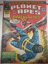 💥 PLANET OF THE APES AND DRACULA LIVES #110 MARVEL UK 1976 KA-ZAR MAN-THING FN picture